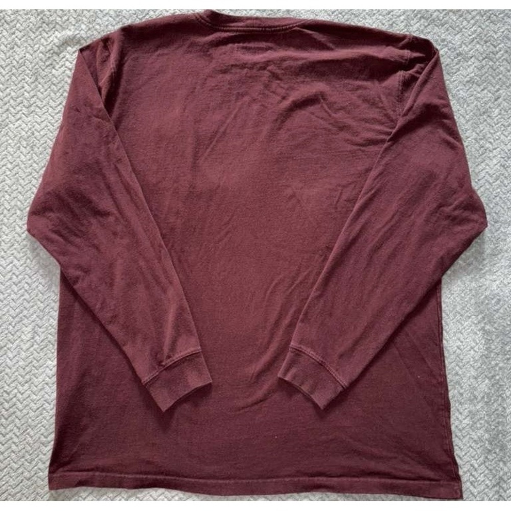 Carhartt Mens Burgundy Original Fit Long Sleeve Outdoor Casual Top Size‎ XL - Picture 6 of 9